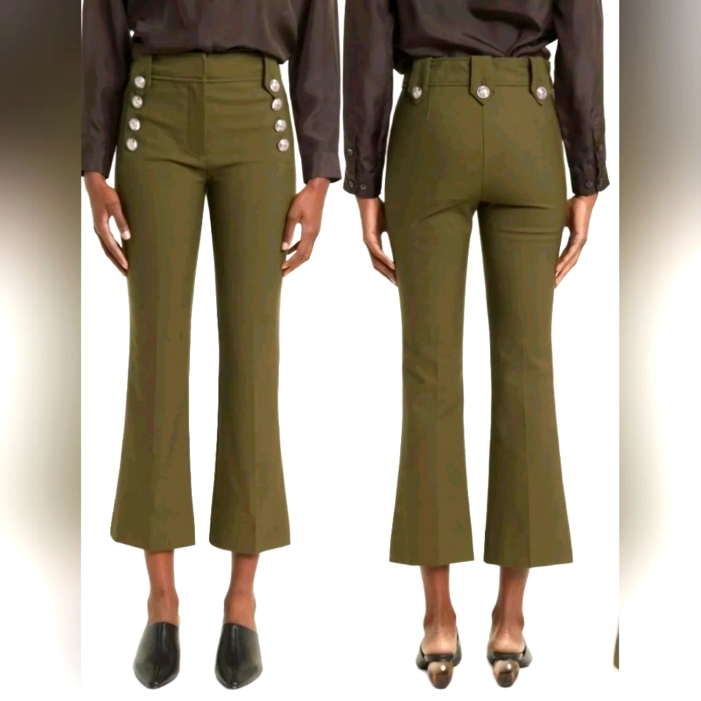 Derek Lam Robertson Crop Flare Trousers, size 14, NWOT (flawed)